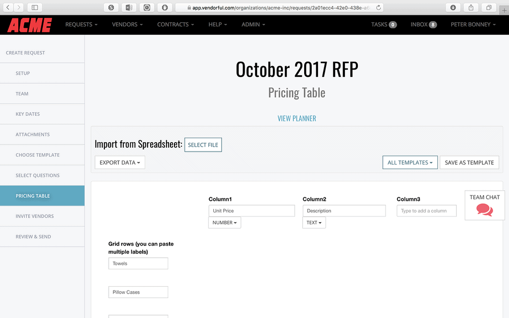 RFP_pricing_table_templates Pricing table templates