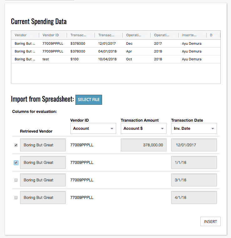 Spend_Import Import Spend Data from Excel