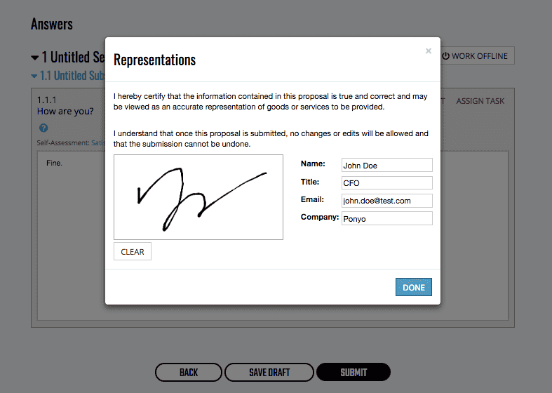 Signing the Certification
