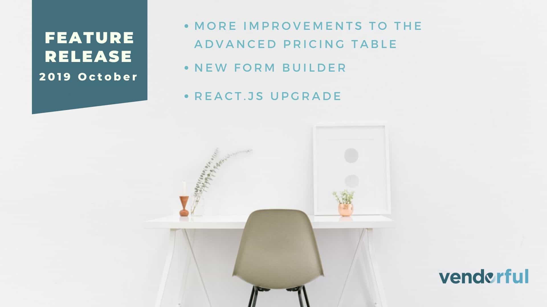 October 2019 Product Update