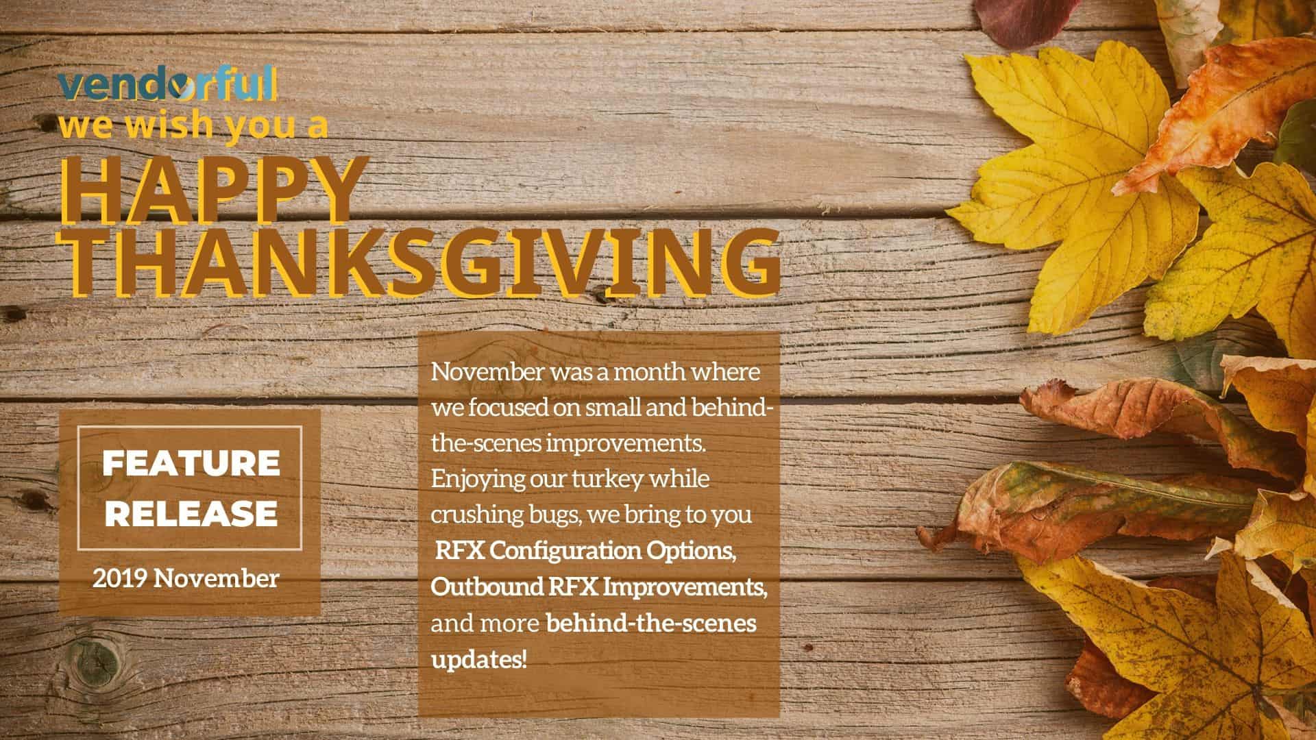 November 2019 Product Update
