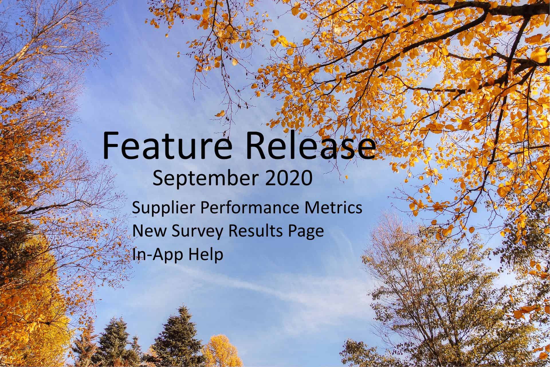 September 2020 Product Update